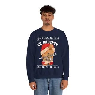 Save Santa A Trip Naughty Men's Ugly Christmas Sweatshirt