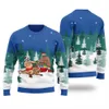 Its The Most Wonderful Time For A Beer Santa Barry Wood Ugly Sweater Royal - variant image 1