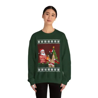 HO HO HO Funny Santa Ugly Christmas Sweatshirt For Women