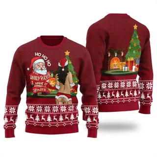 The Only Package I Want Is You Santa With Sexy Girl Cardinal Red
