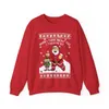 When I Think About You I Touch My Elf Ugly Christmas Sweatshirt Womens