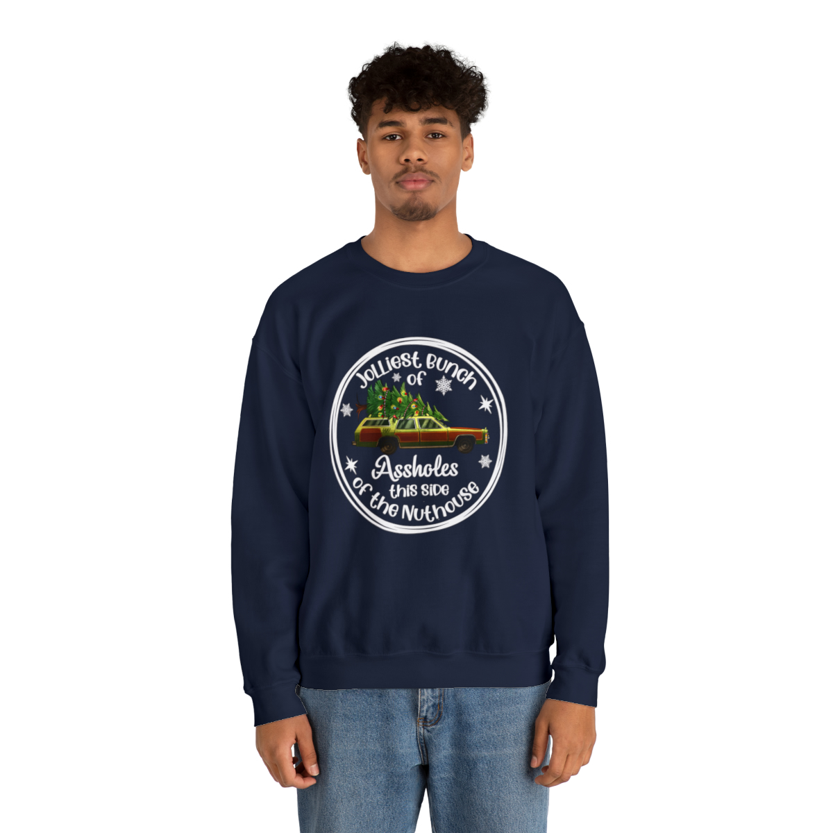 Jolliest Bunch Of Christmas Vacation Car Ugly Sweater Adults