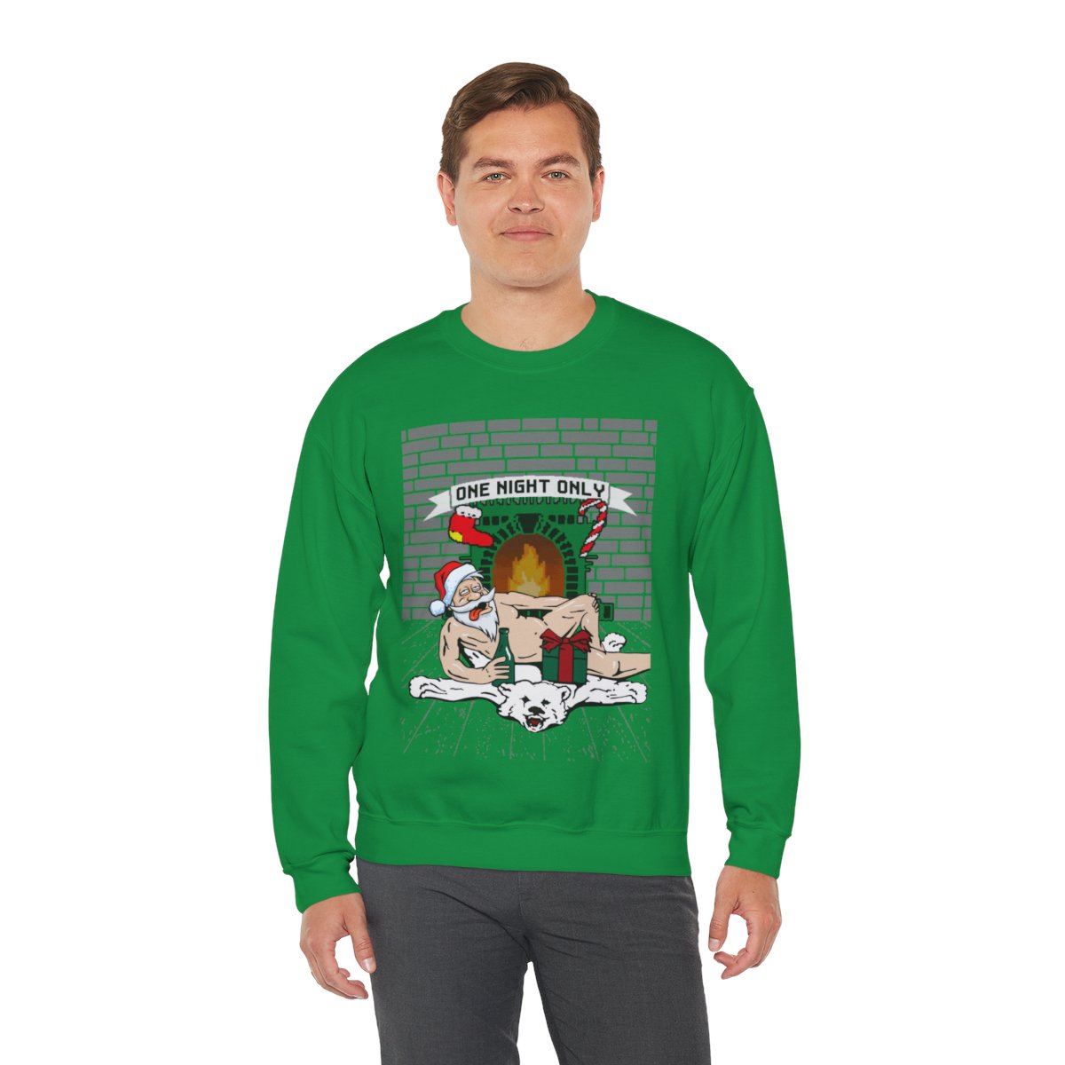 Santa Chill With Beer Funny Ugly Christmas Sweatshirt For Men 39 Santa Chill With Beer Funny Ugly Christmas Sweatshirt For Men - Image 39