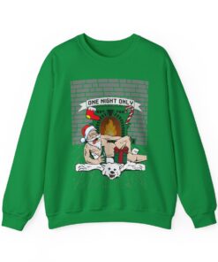 Alternative view of Santa Drinking Beer Women's Ugly Christmas Sweatshirt