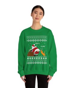 Santa Claws Funny Cat Women's Ugly Christmas Sweatshirt