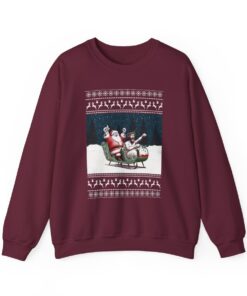 Alternative view of Happy Holiday Santa Jesus Ugly Christmas Sweatshirt For Unisex