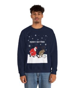 Merry Shitmas Funny Santa Ugly Christmas Sweatshirt For Men