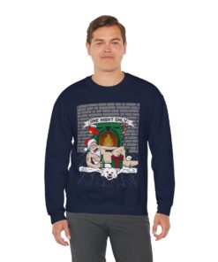 Santa Chill With Beer Funny Ugly Christmas Sweatshirt For Men 60