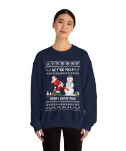 Dirty Santa And Snowman Ugly Christmas Sweater For Women