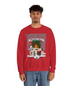 Santa Chill With Beer Funny Ugly Christmas Sweatshirt For Men 99