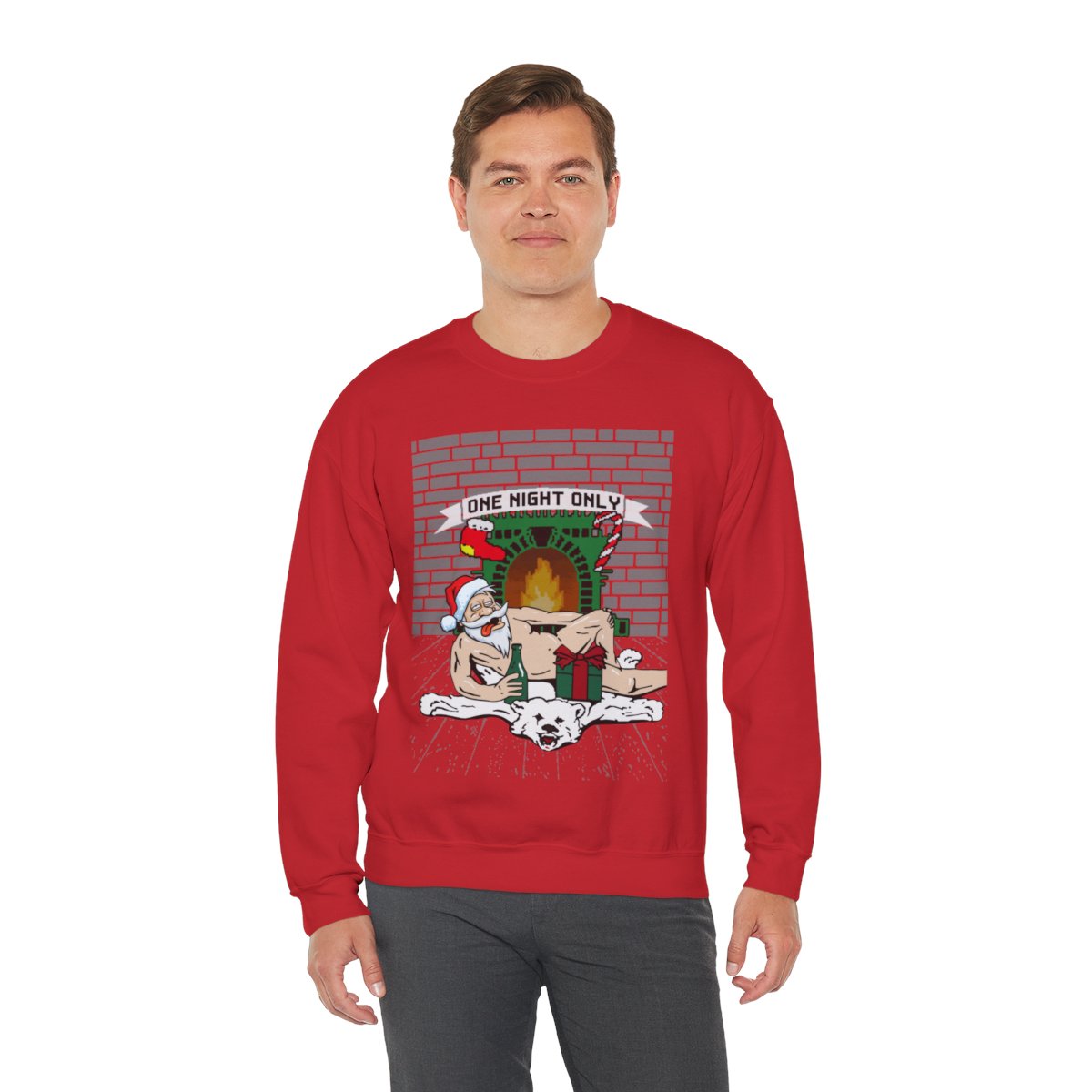 Santa Chill With Beer Funny Ugly Christmas Sweatshirt For Men 50 Santa Chill With Beer Funny Ugly Christmas Sweatshirt For Men - Image 50