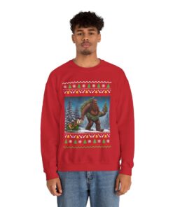 Believe In Bigfoot Men's Ugly Christmas Sweatshirt