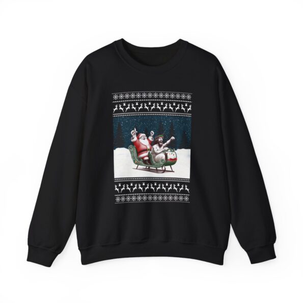 Happy Holiday Santa Jesus Ugly Christmas Sweatshirt For Unisex