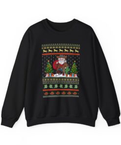 Funny Cowboy Santa Claus Ugly Christmas Sweatshirt For Unisex