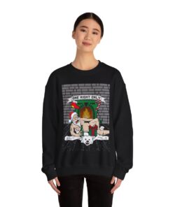 Santa Chill With Beer Funny Ugly Christmas Sweatshirt For Men 70