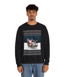 Santa Hang Out With Jesus Ugly Christmas Sweatshirt