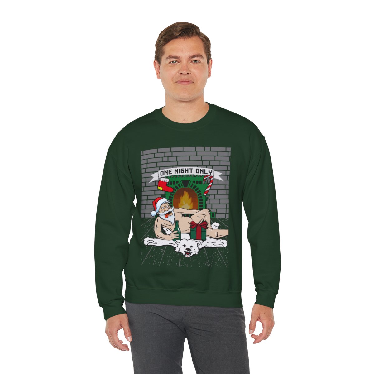 Santa Chill With Beer Funny Ugly Christmas Sweatshirt For Men 28 Santa Chill With Beer Funny Ugly Christmas Sweatshirt For Men - Image 28