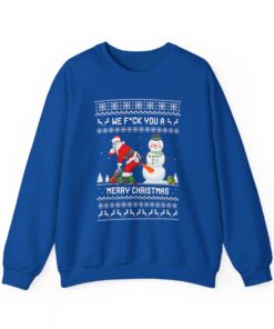 Sexy Santa Snowman Ugly Christmas Sweater For Unisex
