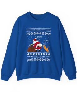 Funny Cat Santa Claws Ugly Christmas Sweatshirt For Unisex