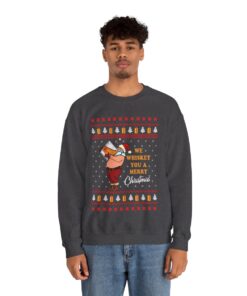 We Whiskey You A Merry Christmas Men's Ugly Sweatshirt
