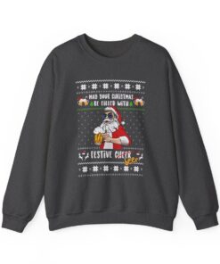 Festive Beer Funny Ugly Christmas Sweatshirt For Unisex