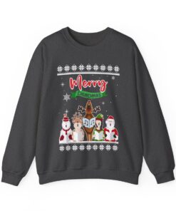 Alternative view of Reindeer Choir Singer Men's Ugly Christmas Sweatshirt