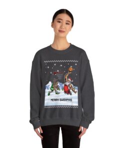 Merry Swishmas Women's Ugly Christmas Sweatshirt