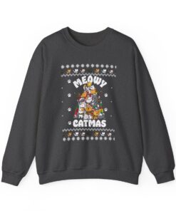 Meowy Catmas Christmas Sweatshirt Ugly For Unisex