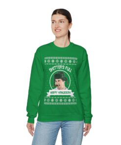 Funny Shitters Full Hanukkah Ugly Christmas Sweatshirt Womens