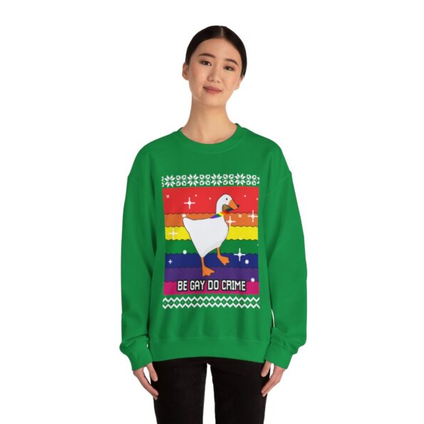 Happy Holiday LGBT Ugly Christmas Sweatshirt Womens