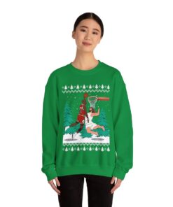 Michael Jordan Dunking Jesus Ugly Christmas Sweatshirt Womens