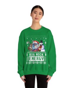 Santa Big Nick Energy Womens Ugly Christmas Sweatshirt
