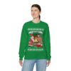 Santa Barry Wood Drinking Beer Ugly Christmas Sweatshirt Womens