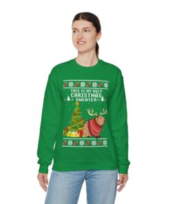 Capybara Christmas Tree Ugly Christmas Sweatshirt Womens