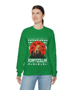 Monster Capybara Ugly Christmas Sweatshirt Womens