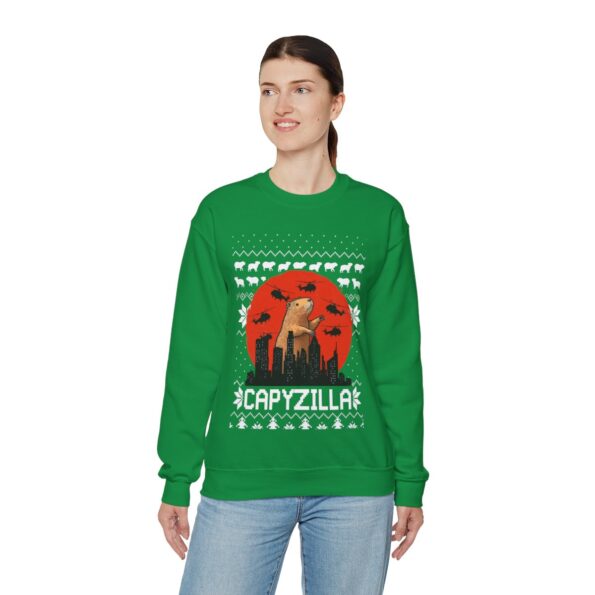 Monster Capybara Ugly Christmas Sweatshirt Womens