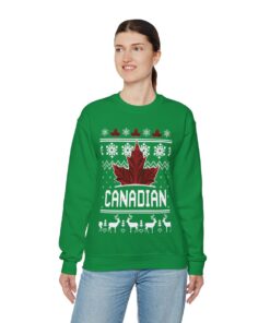 Maple Leaves Ugly Christmas Sweatshirt Womens