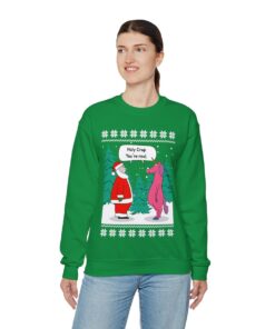 Santa Unicorn Fiction Ugly Christmas Sweatshirt Womens 10
