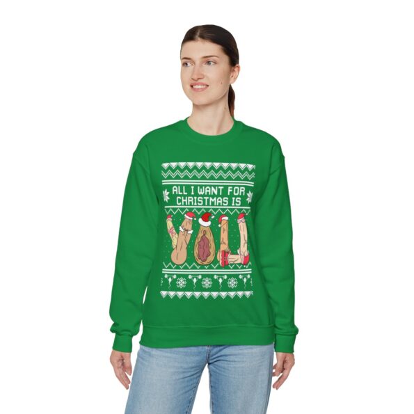 All I Want For Christmas Is Dickmas Ugly Christmas Sweatshirt Womens