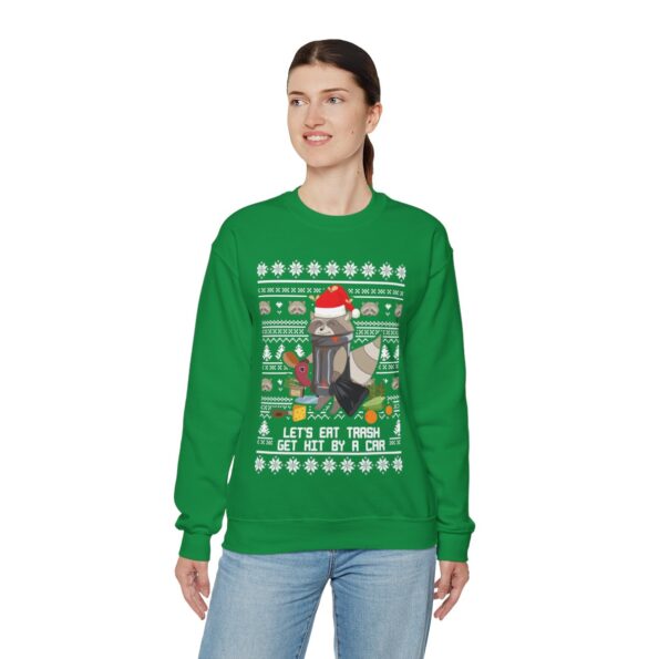 Santa Raccoon Ugly Christmas Sweatshirt Womens