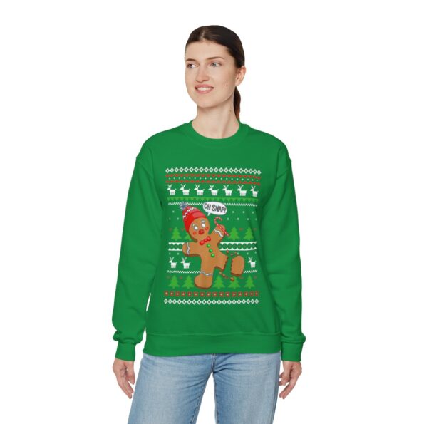 Oh Snap Gingerbread Ugly Christmas Sweatshirt Womens