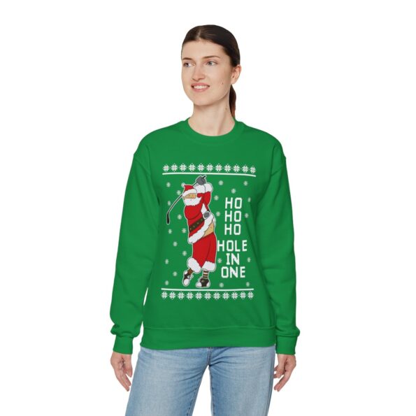 Ho Ho Ho Hold In One Santa Ugly Christmas Sweatshirt Womens