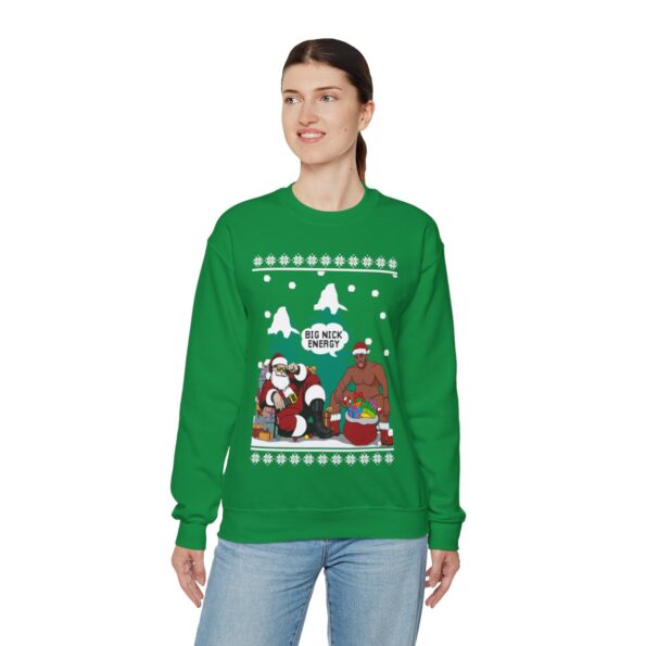 Big Nick Energy Santa Barry Wood Ugly Christmas Sweatshirt Womens