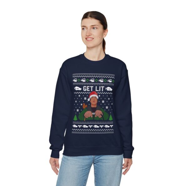Get Lit Ugly Christmas Sweatshirt Womens