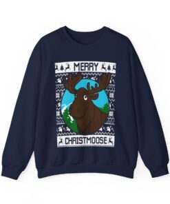 Moose Womens Ugly Christmas Sweatshirt