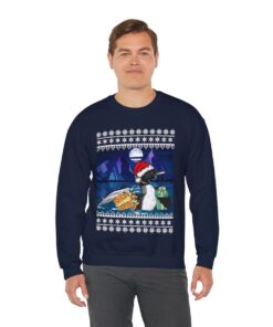 Alternative view of Leave Me A Loon Ugly Christmas Sweatshirt For Men