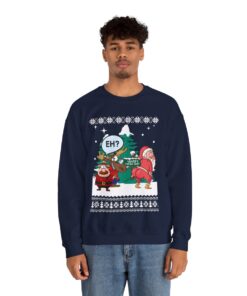Twerking Santa Claus Funny Ugly Christmas Sweatshirt For Men