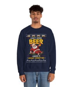 Funny Santa Saying Beer Ugly Christmas Sweatshirt For Men