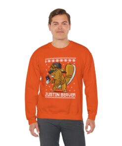 Justin Beaver Funny Ugly Christmas Sweatshirt For Unisex