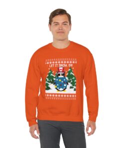 Let It Snow Eh Canada Funny Ugly Christmas Sweatshirt For Unisex